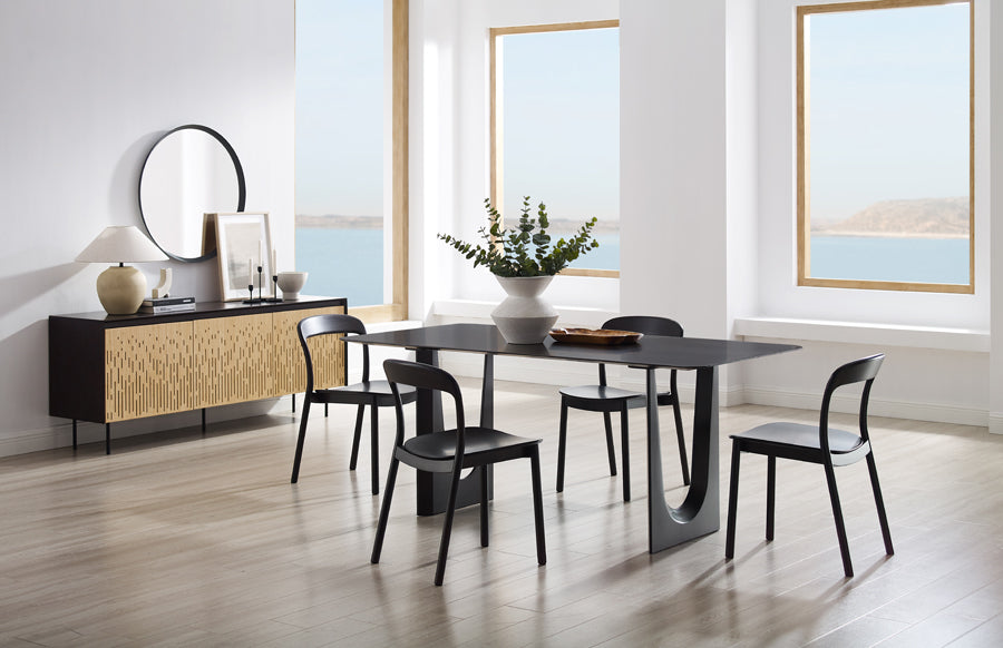 Hanna Dining Table by Greenington, showing hanna dining table in live shot.