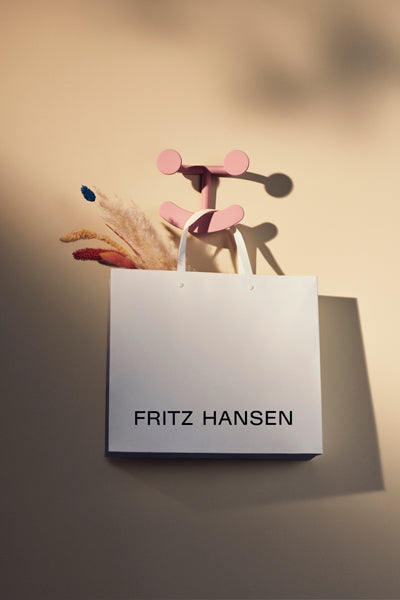 Happy Hook by Fritz Hansen, showing happy hook in live shot.