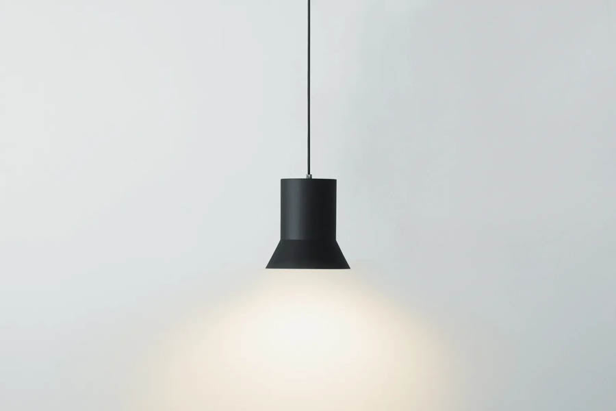 Hat Lamp by Normann Copenhagen, showing hat lamp in live shot.