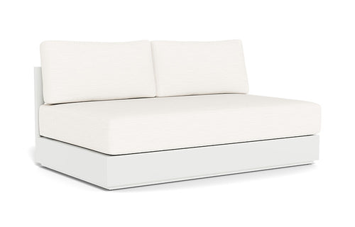 Hayman Armless Sectional Sofa by Harbour - White Aluminum, Blanco Panama.