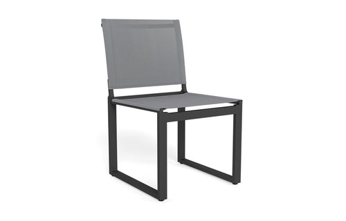 Hayman Side Chair by Harbour - Asteroid Aluminum/Batyline Silver.