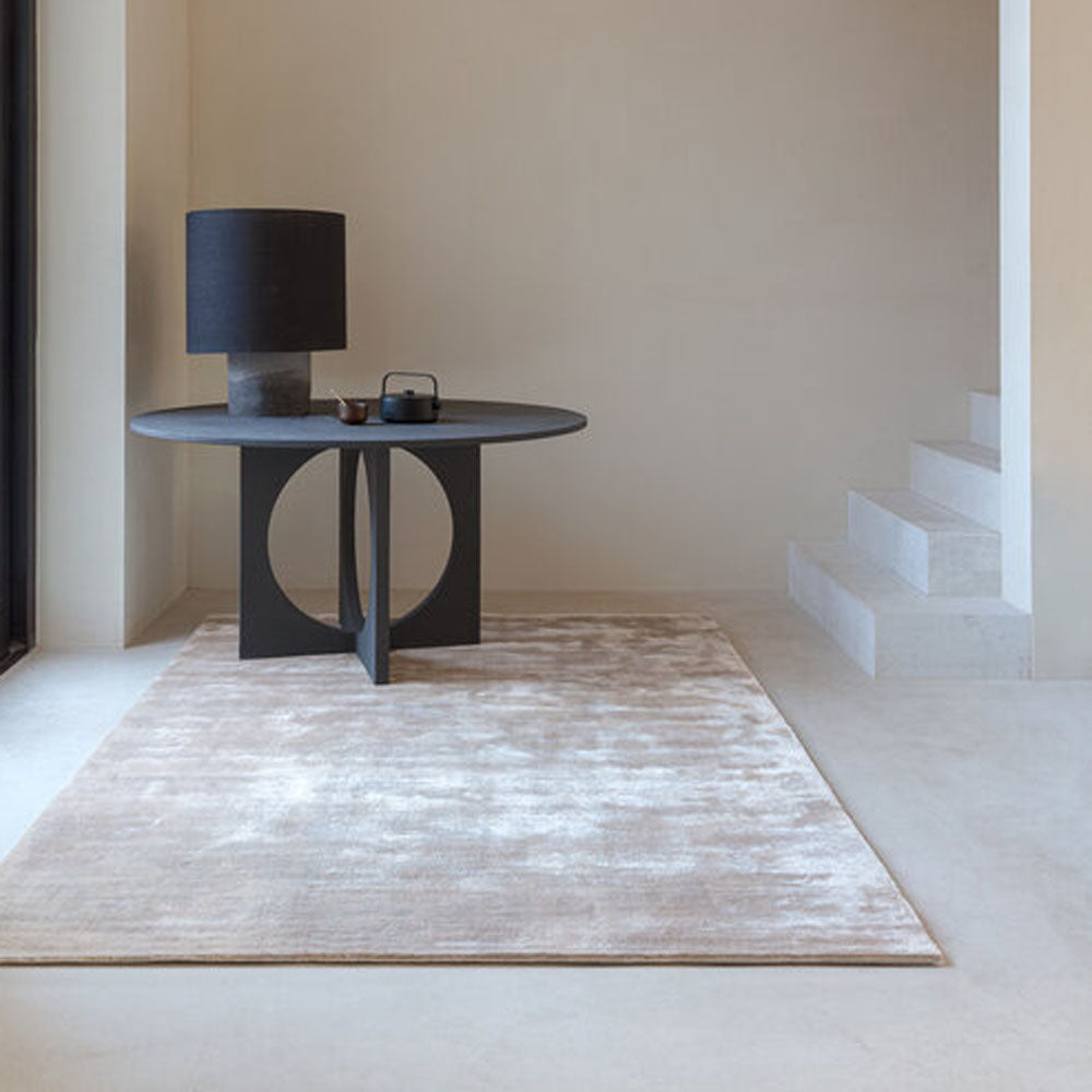 Haze Hand Knotted Rug by Ligne Pure, showing haze hand knotted rug in live shot.