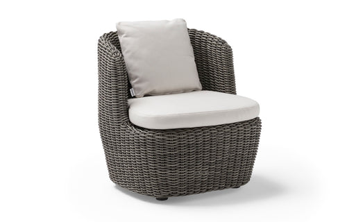 Heritage Curved Club Armchair by Point - Ash Grey Fiber,  Fabric G1.