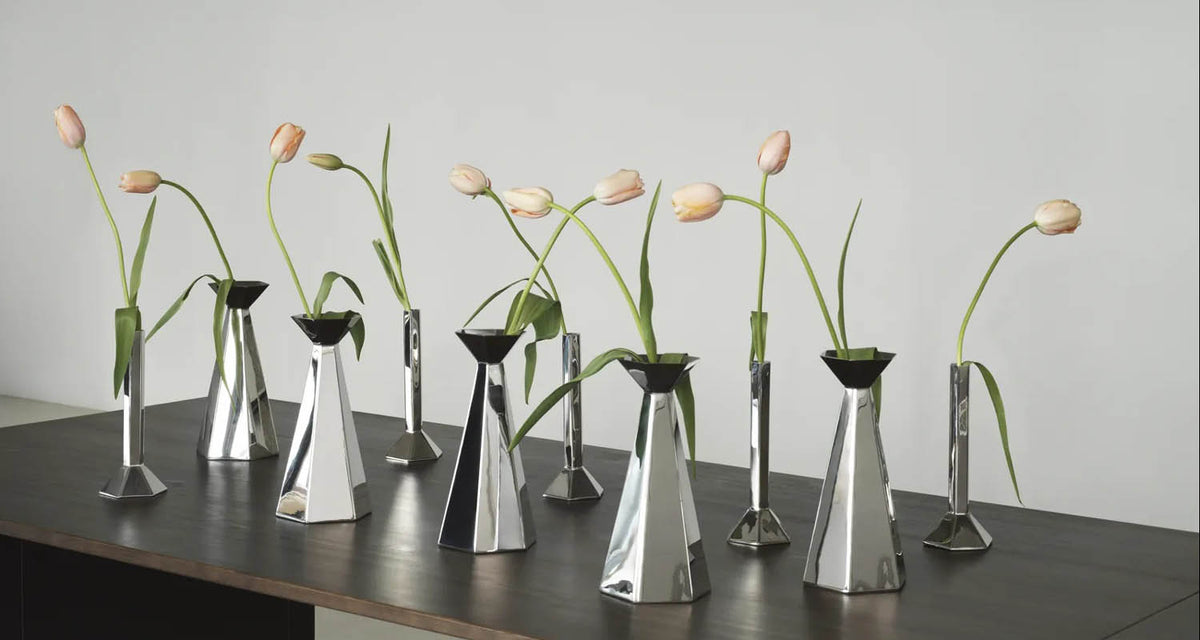 Hexa Vase by Normann Copenhagen, showing hexa vase in live shot.