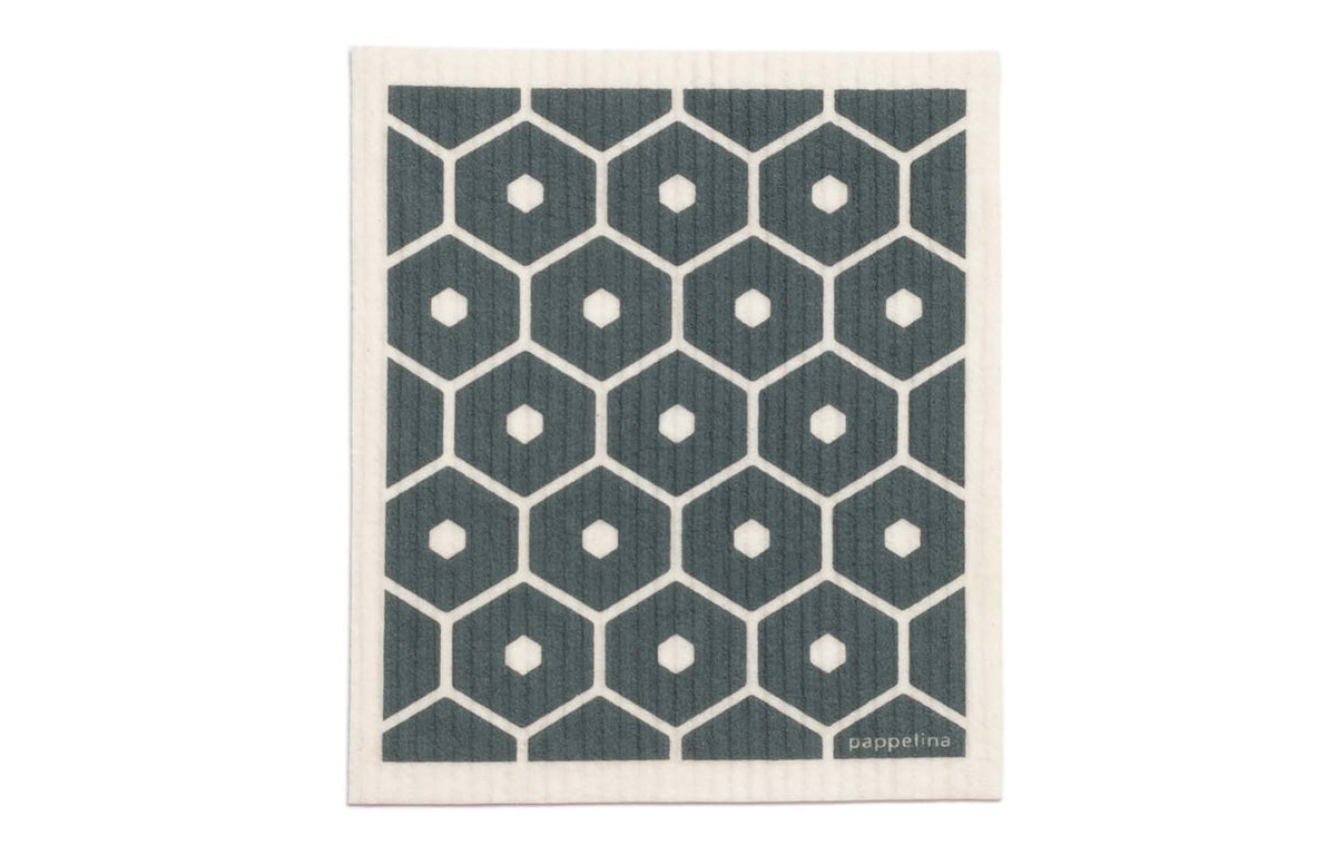 Honey Dish Cloth by Pappelina - Charcoal & Vanilla.
