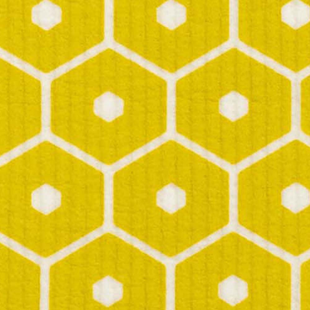 Honey Dish Cloth by Pappelina, showing closeup view of front view of honey dish cloth.