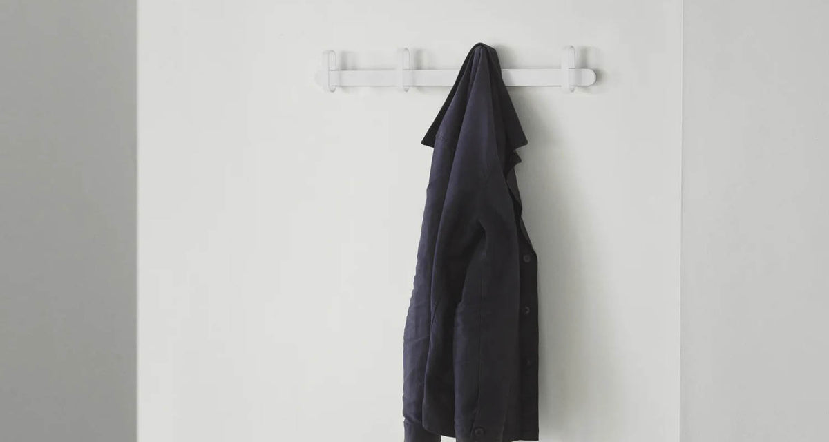 Hoop Coat Rack by Normann Copenhagen, showing hoop coat rack in live shot.