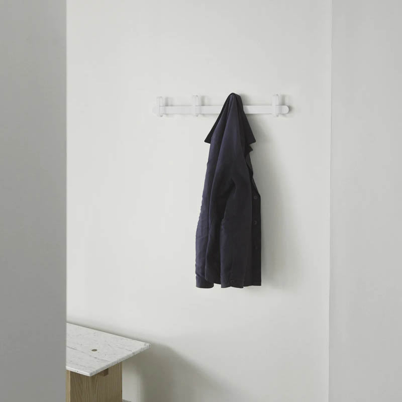 Hoop Coat Rack by Normann Copenhagen, showing hoop coat rack in live shot.