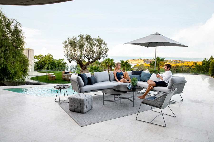 Horizon Lounge Configuration 1 by Cane-Line, showing horizon lounge configuration 1 in live shot.