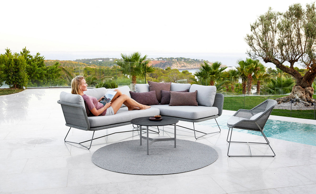 Horizon Lounge Configuration 2 by Cane-Line, showing horizon lounge configuration 2 in live shot.