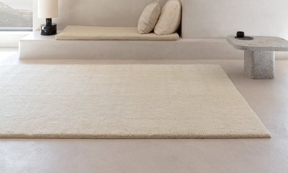 Crisscross 271.001.100 Hand Knotted Rug by Ligne Pure, showing crisscross 271.001.100 hand knotted rug in live shot.