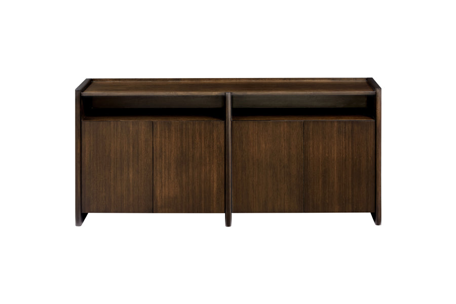 Hudson Sideboard by Greenington, showing front view of hudson sideboard in black walnut.