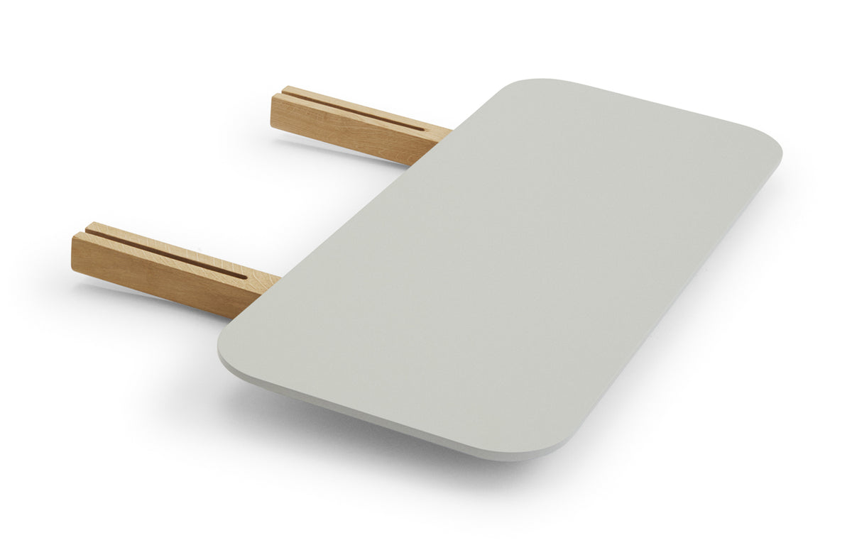 Hven Table by Skagerak - 37" x 26" Extension Plate, Light Grey MDF.