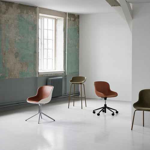 Hyg Front Upholstery 4L Swivel Chair by Normann Copenhagen, showing hyg front upholstery 4l swivel chair in live shot.