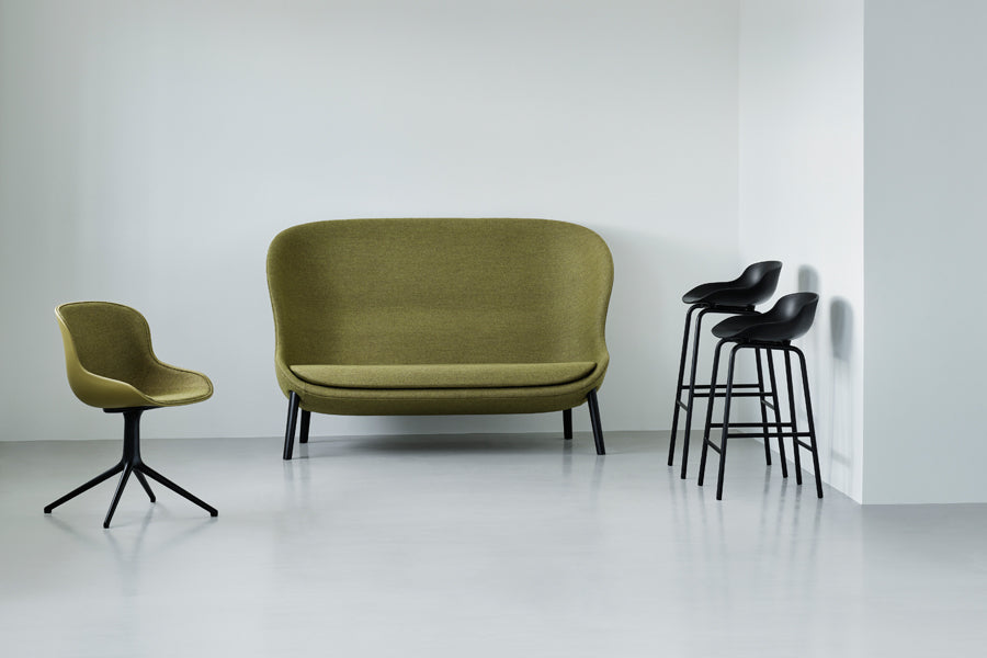 Hyg Front Upholstery 4L Swivel Chair by Normann Copenhagen, showing hyg front upholstery 4l swivel chair in live shot.