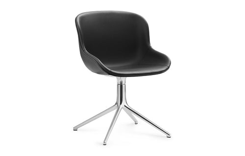 Hyg Full Upholstery 4L Swivel Chair by Normann Copenhagen - Aluminum Legs, Group 7.