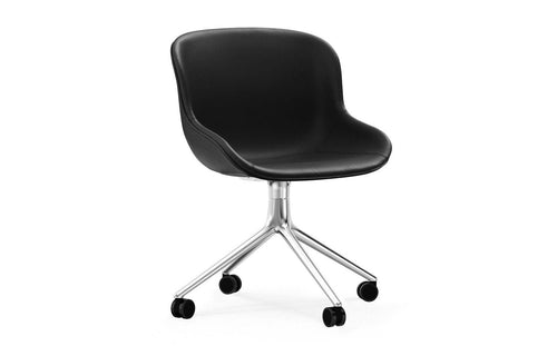 Hyg Full Upholstery 4W Swivel Office Chair by Normann Copenhagen - Aluminum Legs, Group 7.