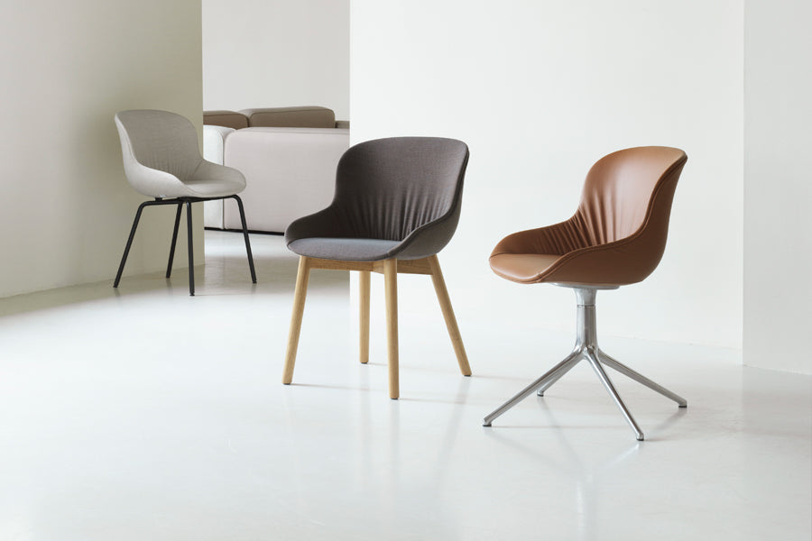 Hyg Full Upholstery Chair by Normann Copenhagen, showing hyg full upholstery chairs in live shot.