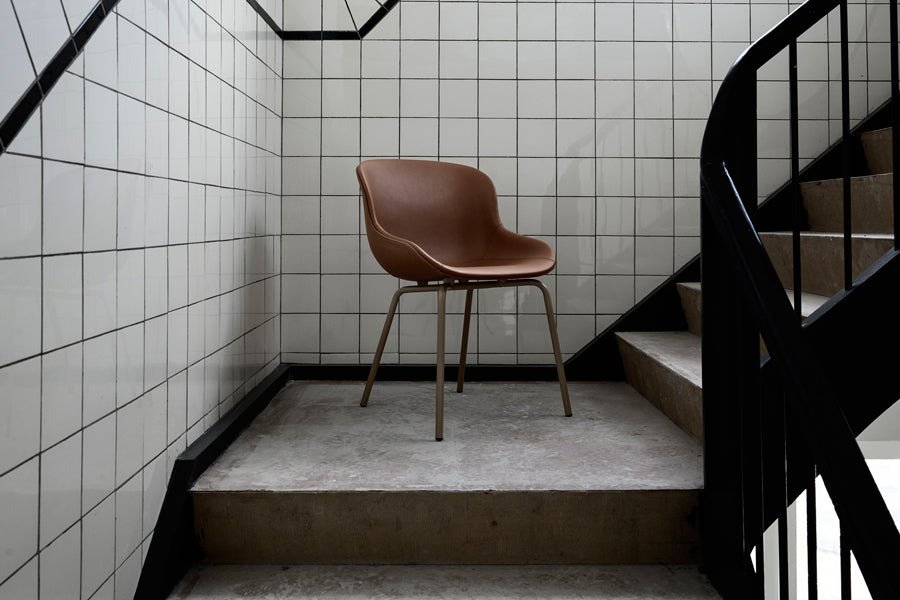 Hyg Full Upholstery Chair by Normann Copenhagen, showing hyg full upholstery chair in live shot.