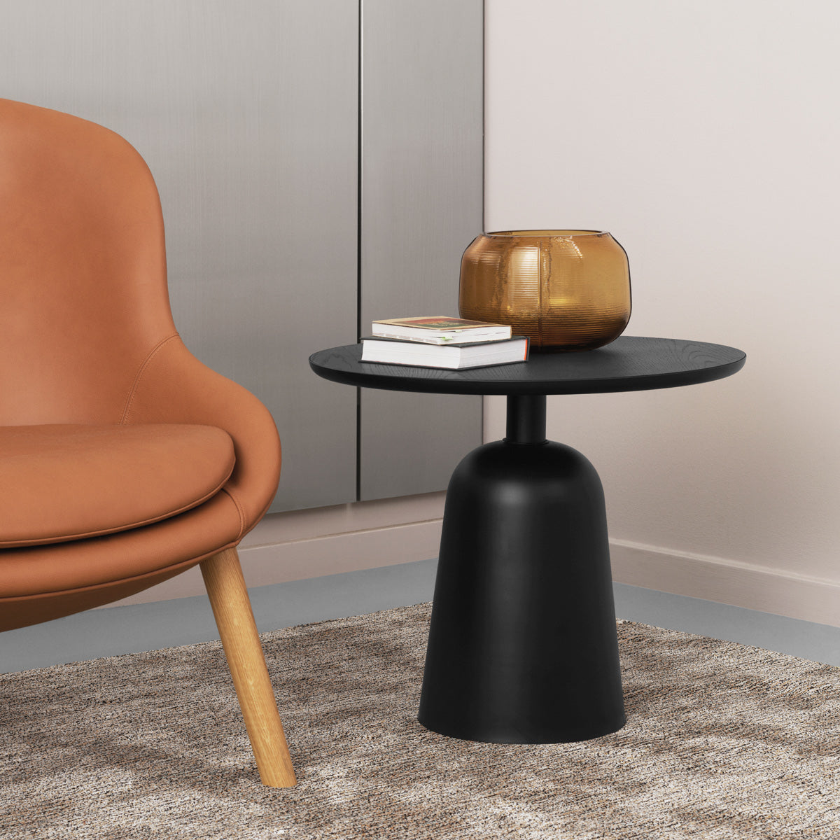 Hyg Lounge Chair by Normann Copenhagen, showing closeup view of hyg lounge chair in live shot.