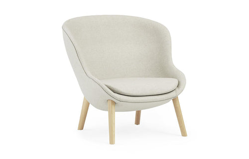 Hyg Lounge Chair by Normann Copenhagen - Low, Lacquered Oak Wood Legs, Group 2.
