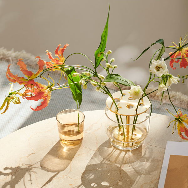Ikebana Vase by Fritz Hansen, showing ikebana vase in lives hot.