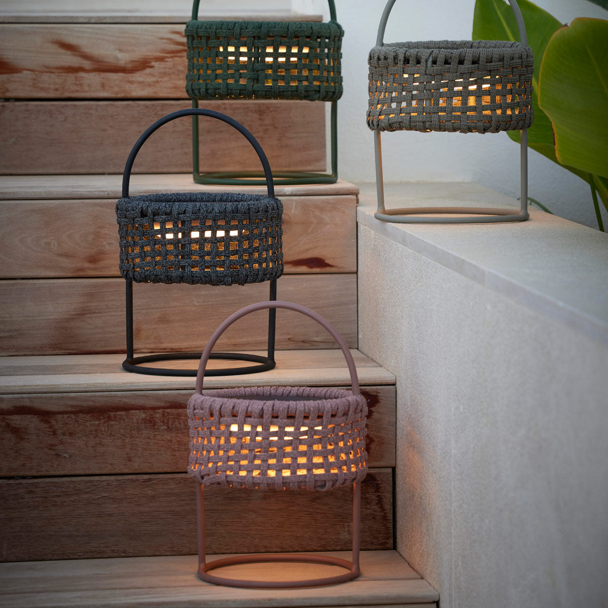 Illusion Lamp by Cane-Line, showing illusion lamps in live shot.
