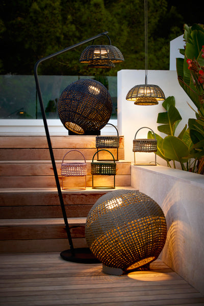 Illusion Lamp by Cane-Line, showing illusion lamps in live shot.