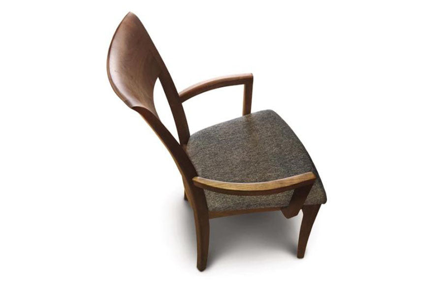 Ingrid Armchair by Copeland Furniture, showing top view of ingrid armchair.