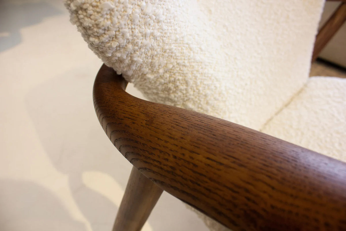 Ingrid Occasional Chair by Mobital, showing closeup view of ingrid occasional chair in live shot.