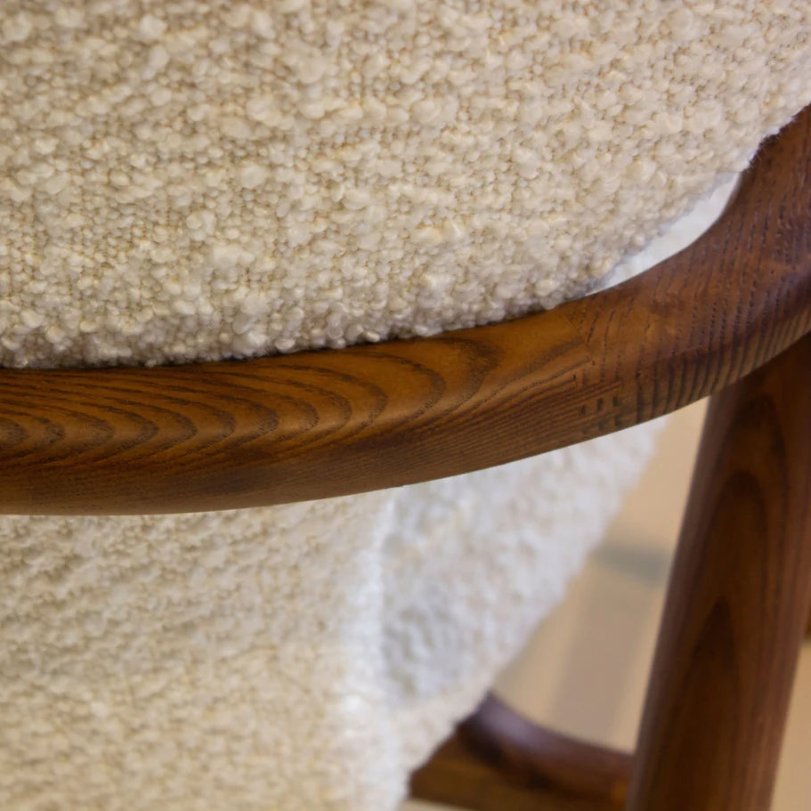 Ingrid Occasional Chair by Mobital, showing closeup view of ingrid occasional chair in live shot.