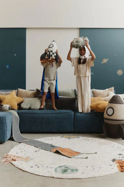 Interactive Cushion by Lorena Canals, showing interactive cushion in live shot.