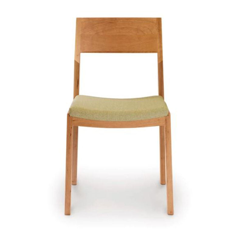 Iso Side Chair In Cherry by Copeland Furniture, showing front view of iso side chair In cherry.