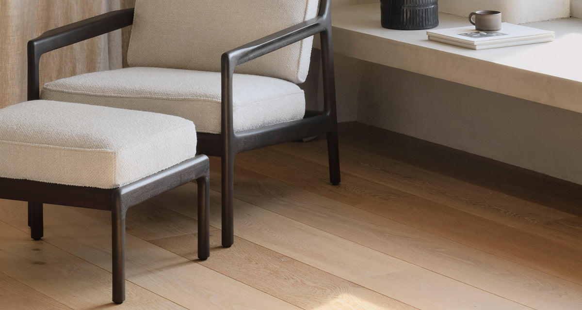 Jack Footstool by Ethnicraft, showing jack footstool in live shot.
