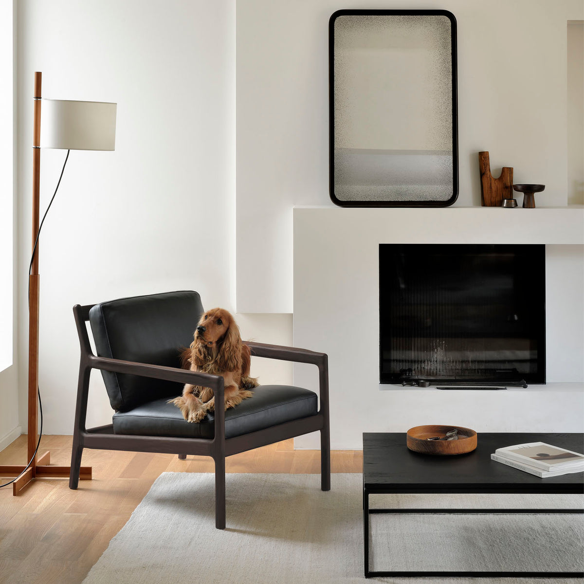 Jack Lounge Chair by Ethnicraft, showing jack lounge chair in live shot.