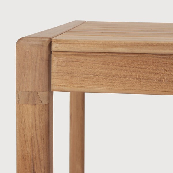 Jack Outdoor Dining Table by Ethnicraft, showing closeup view of jack outdoor dining table