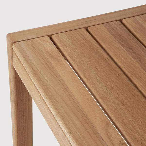 Jack Outdoor Dining Table by Ethnicraft, showing closeup view of jack outdoor dining table
