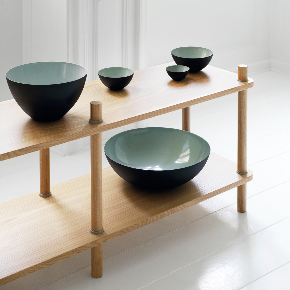 Jam Bookcase by Normann Copenhagen, showing closeup view of jam bookcase in live shot.