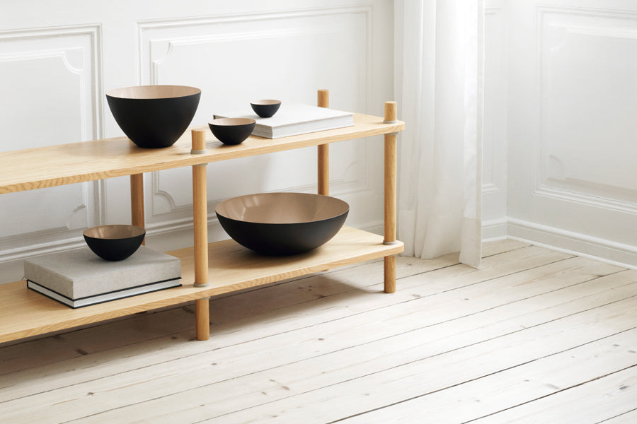 Jam Bookcase by Normann Copenhagen, showing closeup view of jam bookcase in live shot.