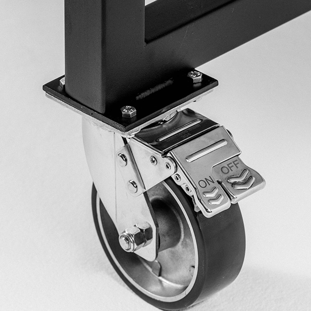 James De Wulf Rolling Ping Pong Table by James De Wulf, showing closeup view of james de wulf rolling ping pong table.