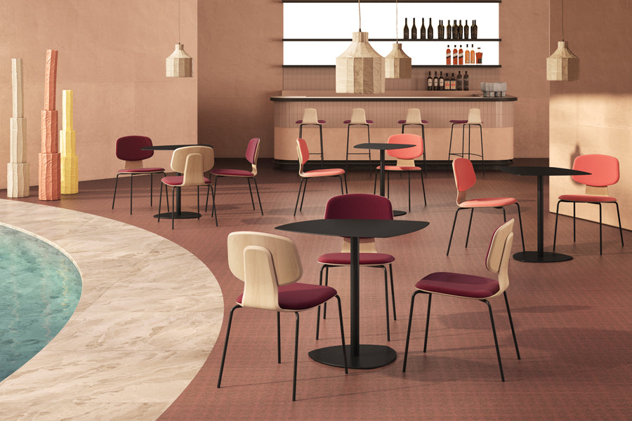 Jay 4 Legs Chair by Kollektiff, showing jay 4 legs chairs in live shot.