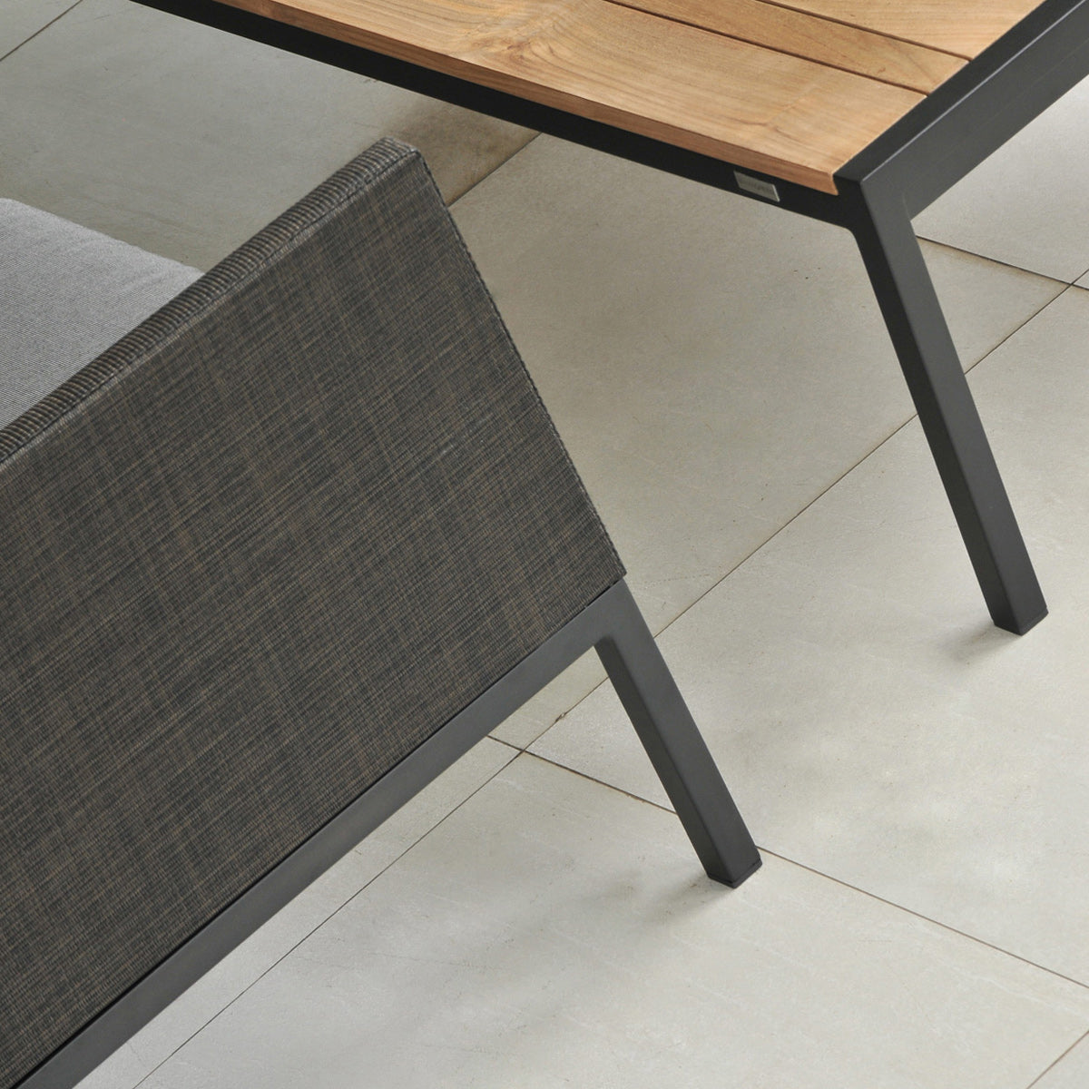 Jaydu 2-Seater Lounge Sofa by Mamagreen, showing closeup view of jaydu 2-seater lounge sofa in live shot.