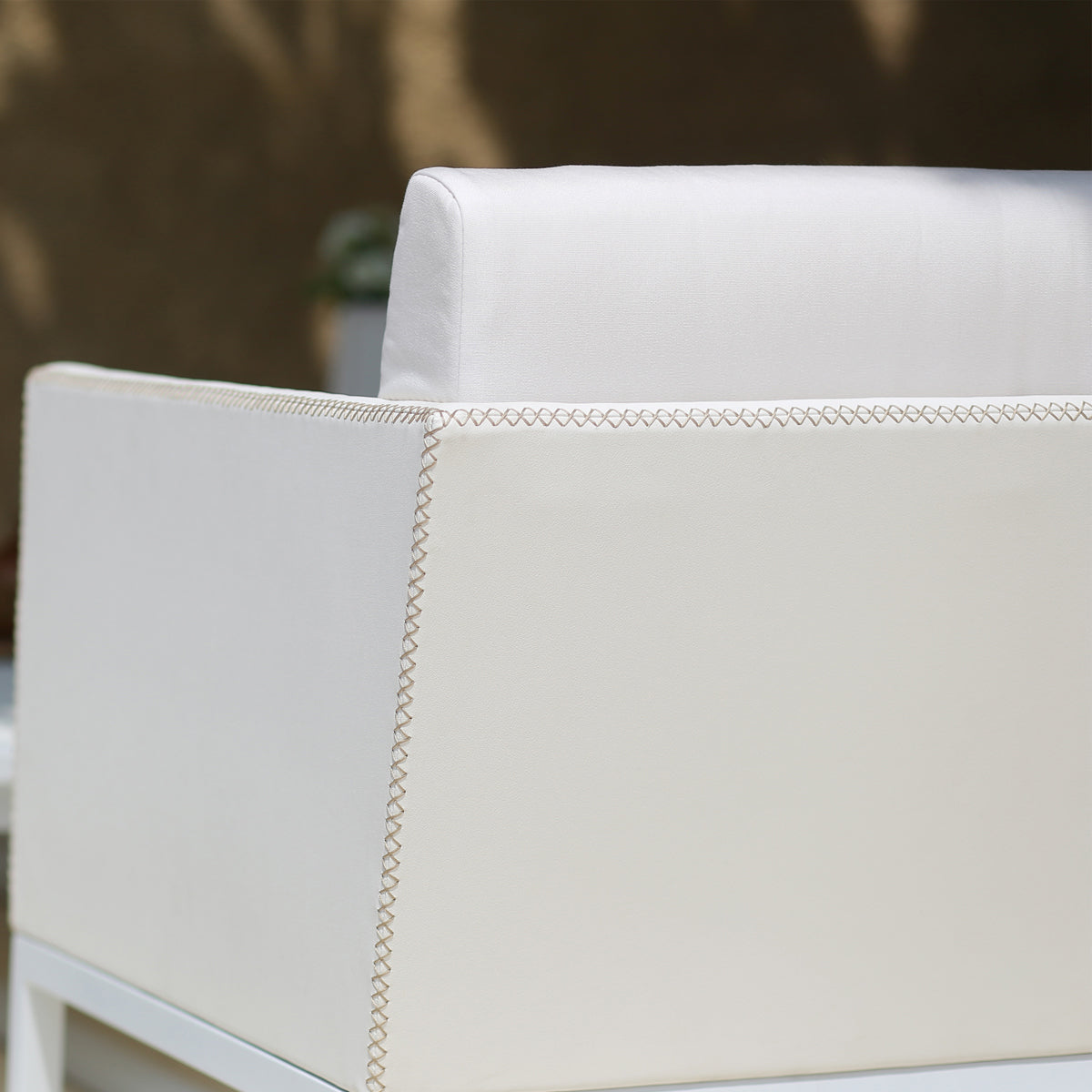 Jaydu 3-Seater Lounge Sofa by Mamagreen, showing closeup view of jaydu 3-seater lounge sofa in live shot.