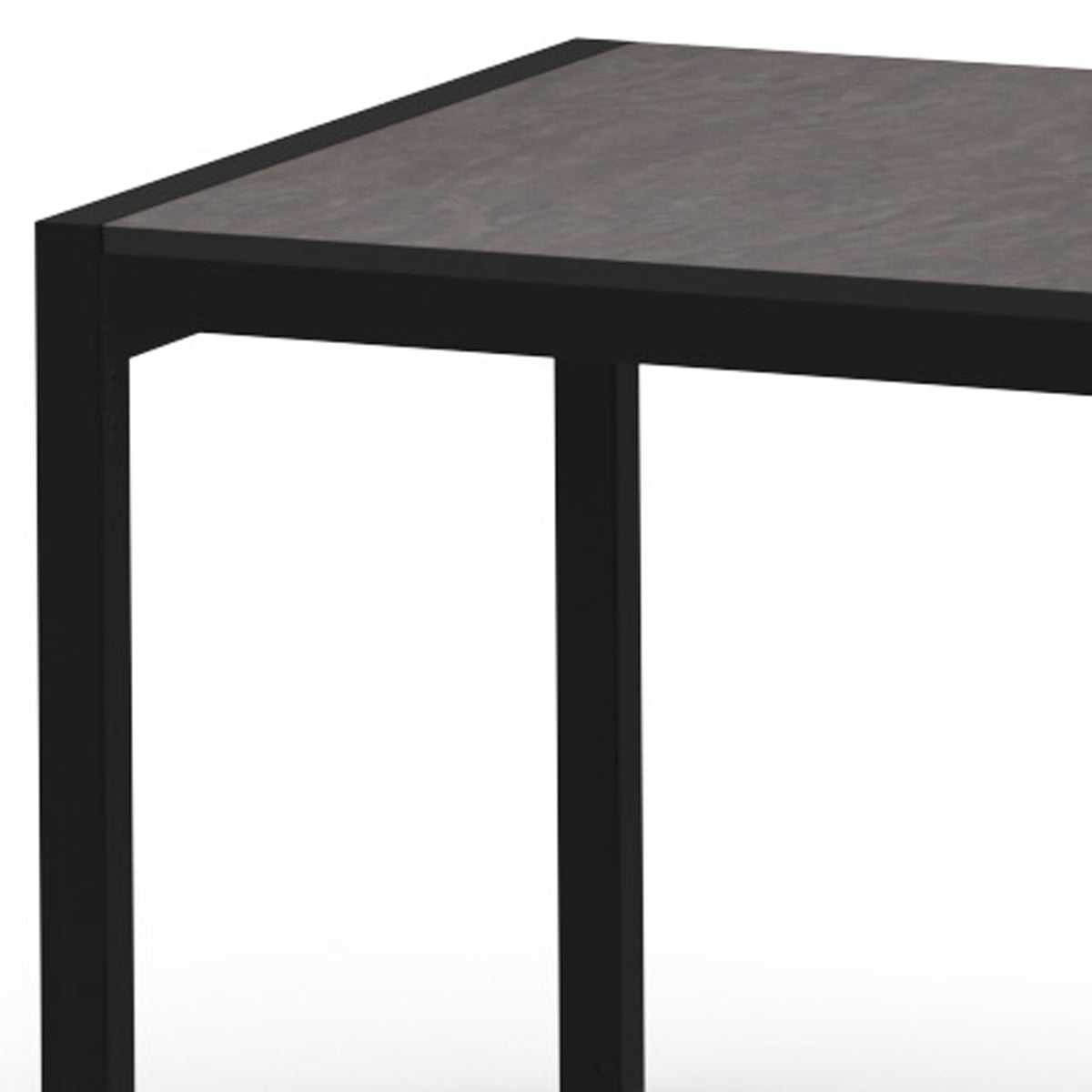 Jaydu HPL End Table by Mamagreen, showing closeup view of jaydu hpl end table in black sand aluminum/slate HPL.