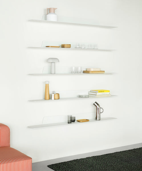 Jet Shelf by Normann Copenhagen, showing jet shelves in live shot.