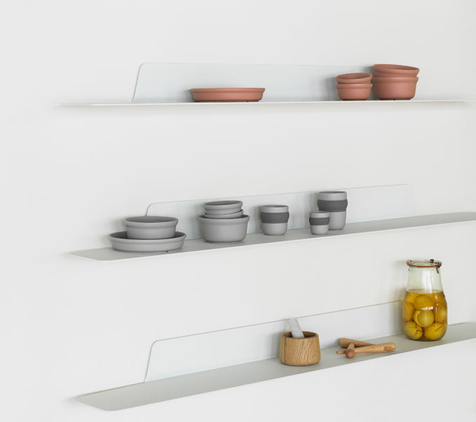 Jet Shelf by Normann Copenhagen, showing jet shelves in live shot.