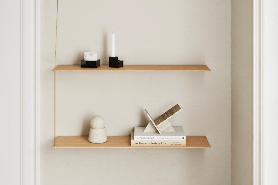 Jeu De Dés Candle Holder by Woud, showing jeu de dés candle holders in live shot.
