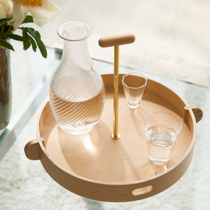 JH Tray by Fritz Hansen, showing jh tray in live shot.