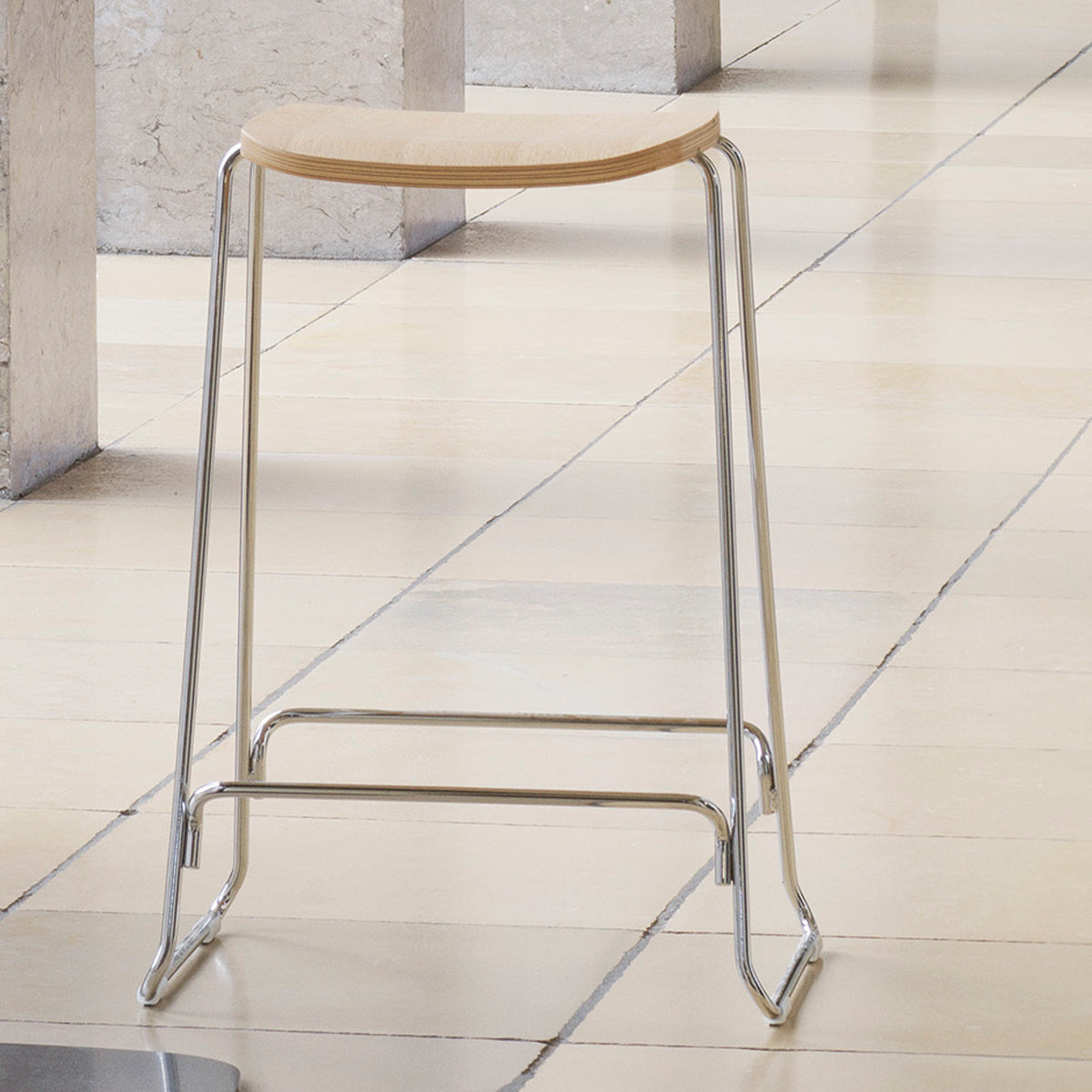 Just Barstool by Normann Copenhagen, showing just barstool in live shot.