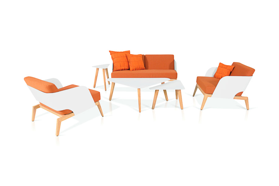 Kaat Teak Coffee Table by Mamagreen, showing kaat teak coffee tables in large & medium/cotton ultra durable aluminum.